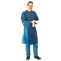 Mediware Wegwerp bezoekersjas PP Jurk met korte mouwen | blauw | 120 cm | 140 cm